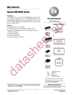 MC10H101FNR2 datasheet  